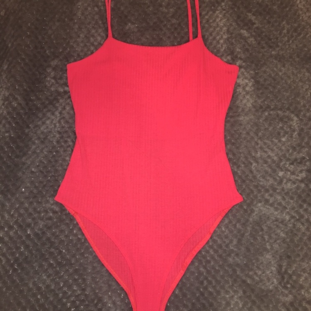 Neon pink bodysuit